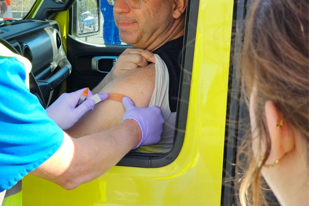 Drive-thru flu shot event from 2024.