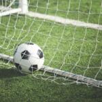 Soccer ball in the net