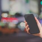 Person holding a cell phone