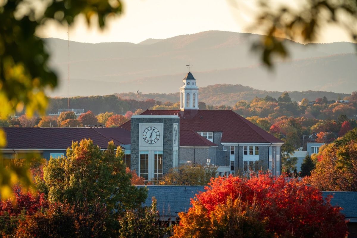 JMU Wilson Hall Fall Foliage