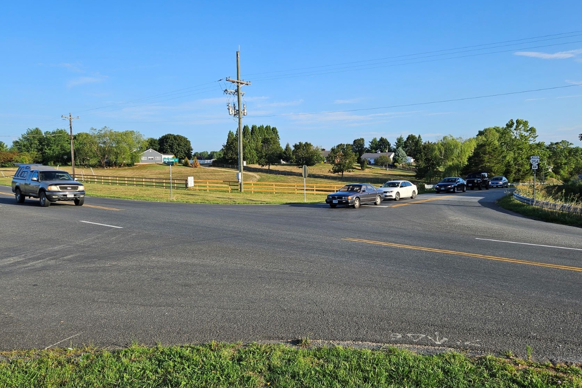 An intersection at Route 254.