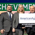 Clay and Paula Greene receive award from Zippy Duvall (r), President of the American Farm Bureau Federation