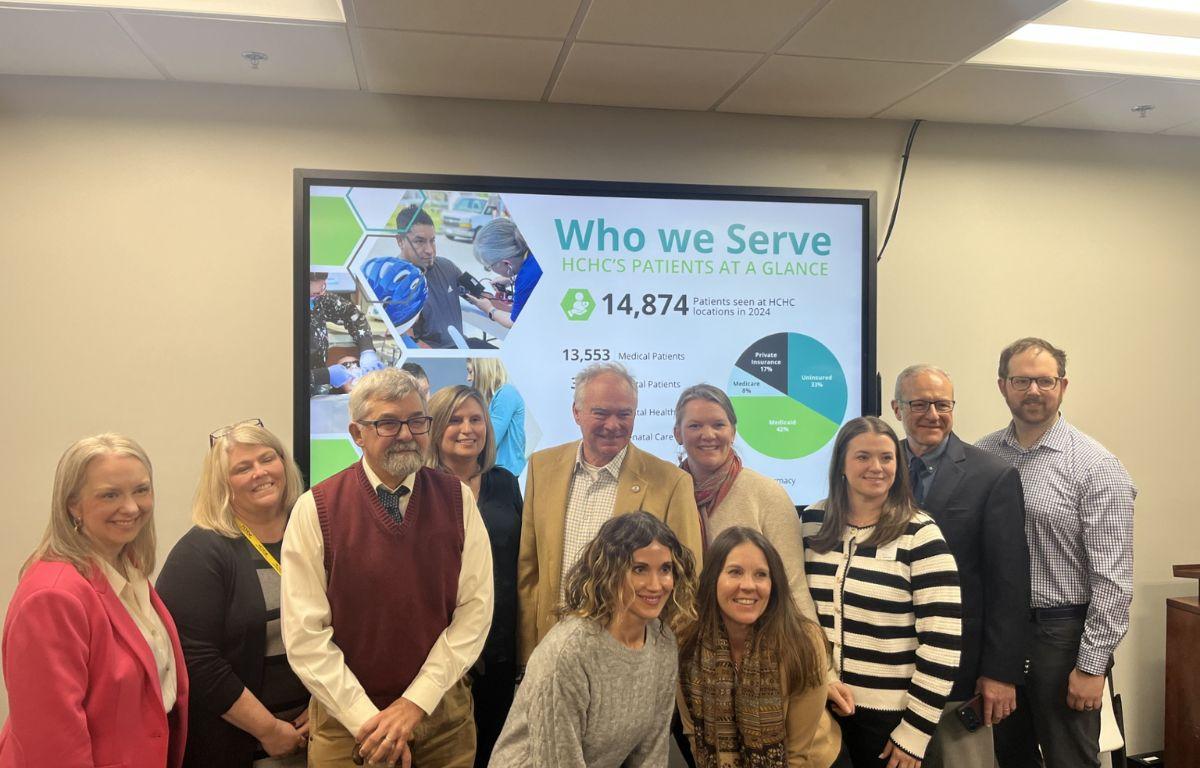 Tim Kaine with HCHC members