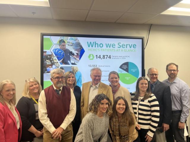 Tim Kaine with HCHC members