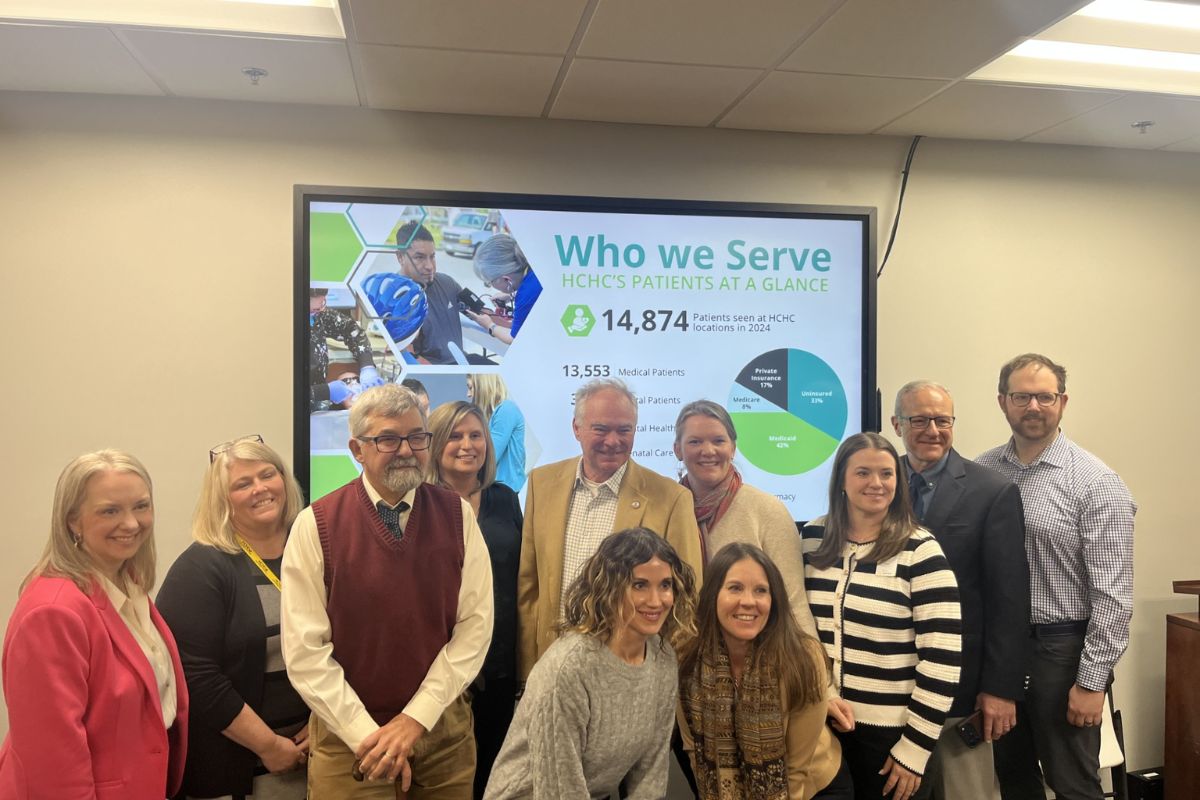 Tim Kaine with HCHC members