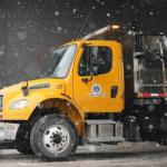 Harrisonburg Public Works truck in the snow