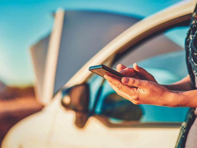 Person using a smartphone