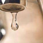 Faucet dripping water