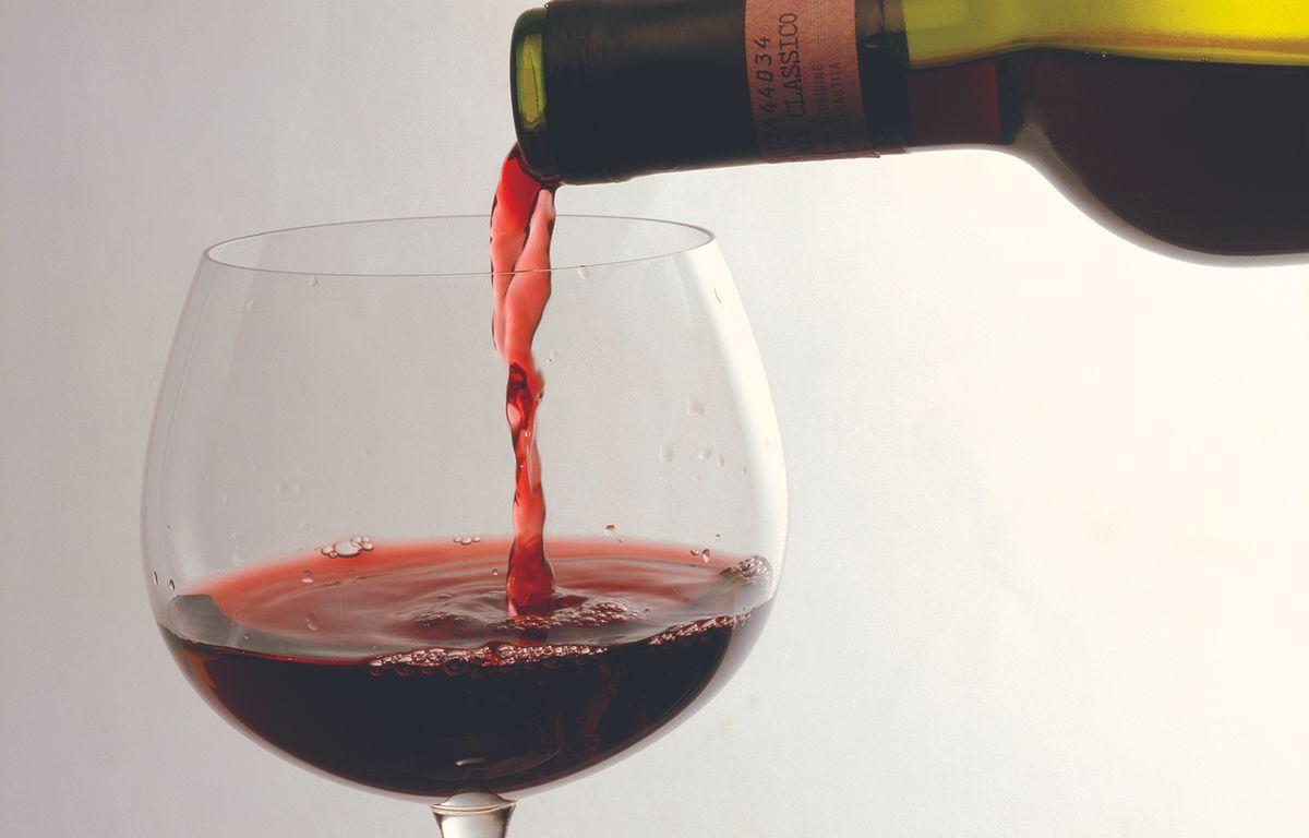 Pouring a glass of wine