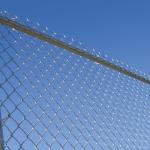 A chain-link fence against the sky.