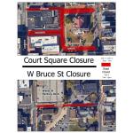 Map of downtown street closures