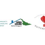 Community Counseling Center, Open Doors and Suitcase Clinic logos