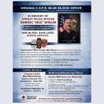 Stanley Police Department Blood Drive poster