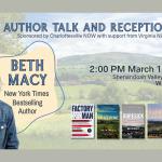 New York Times Bestselling Author Beth Macy to Speak in Waynesboro March 15