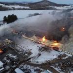 Overhead view of fire.