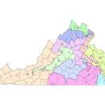 The proposed redistricting map for Virginia.