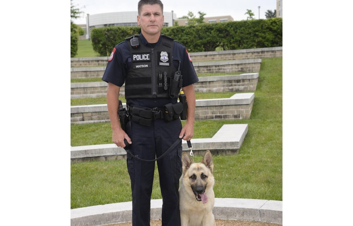 Captain Watson and K9 Bilbo.