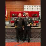 Harrisonburg Fire Department Interim Deputy Chief of Operations Zebulon Lilly (right) with HFD Chief Matthew Tobia at the Virginia Fire Chiefs Association Conference.