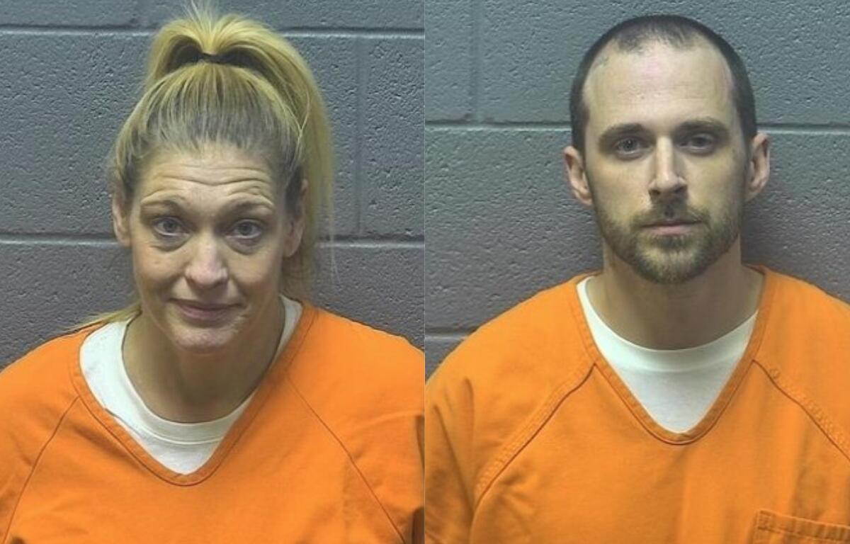 Mugshots of Jessica Dawn Bennett and Andrew John Fleming