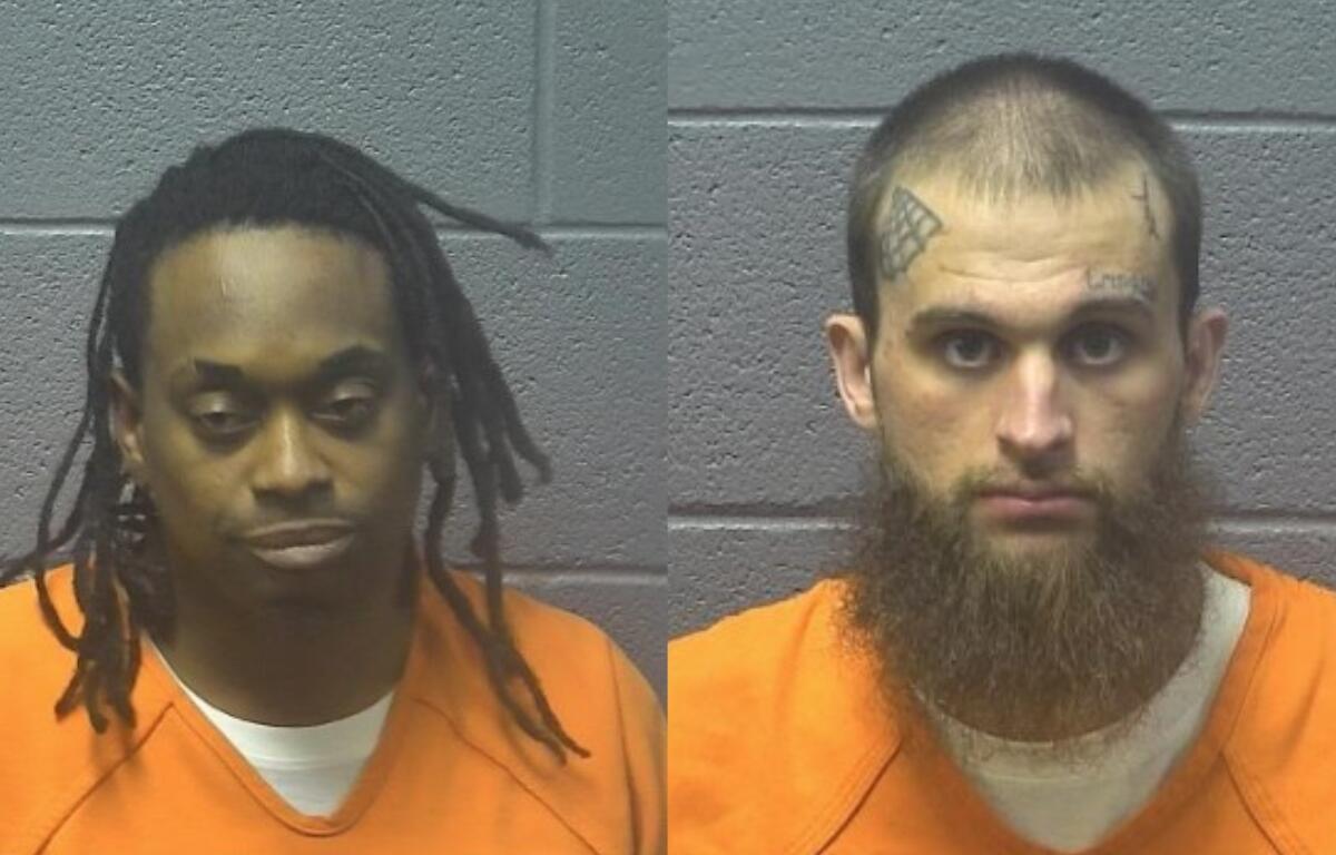 Mugshots of Irving Anthony Lesroy Mitchum III and Kaleb Ryan Williams