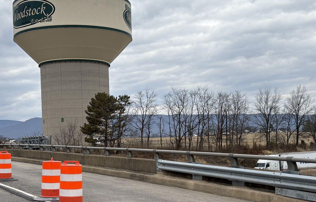 An overview from the bridge that goes over 81 in Woodstock.