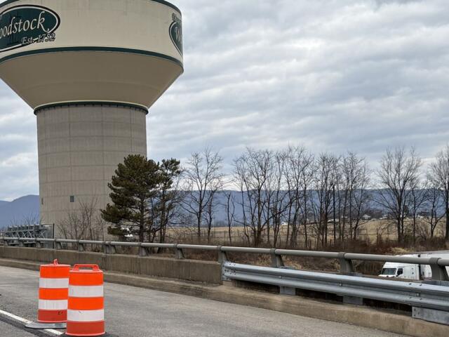 An overview from the bridge that goes over 81 in Woodstock.