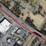 An overhead map of East Market Street