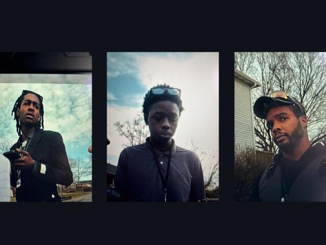 Photos of three men from Harrisonburg