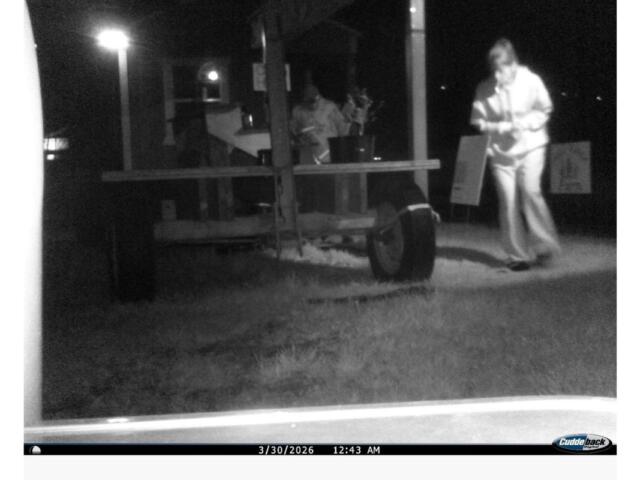 Two individuals reportedly stealing from a produce stand