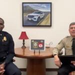 Sheriff Bryan Hutcheson (right) and HPD Chief of Police Joe Tucker (left)