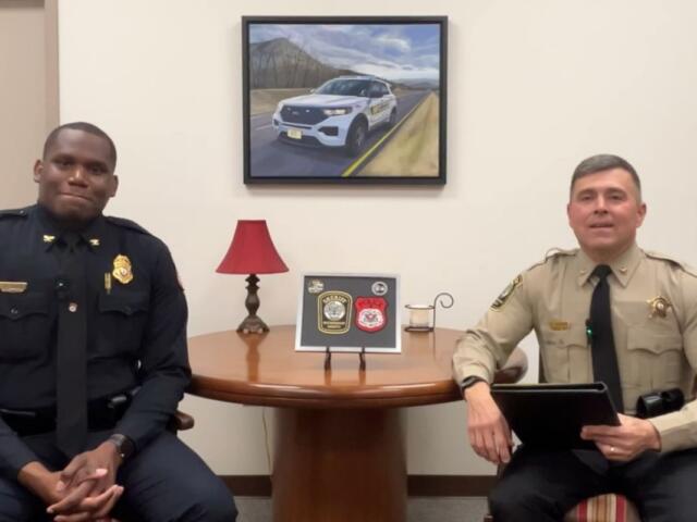 Sheriff Bryan Hutcheson (right) and HPD Chief of Police Joe Tucker (left)