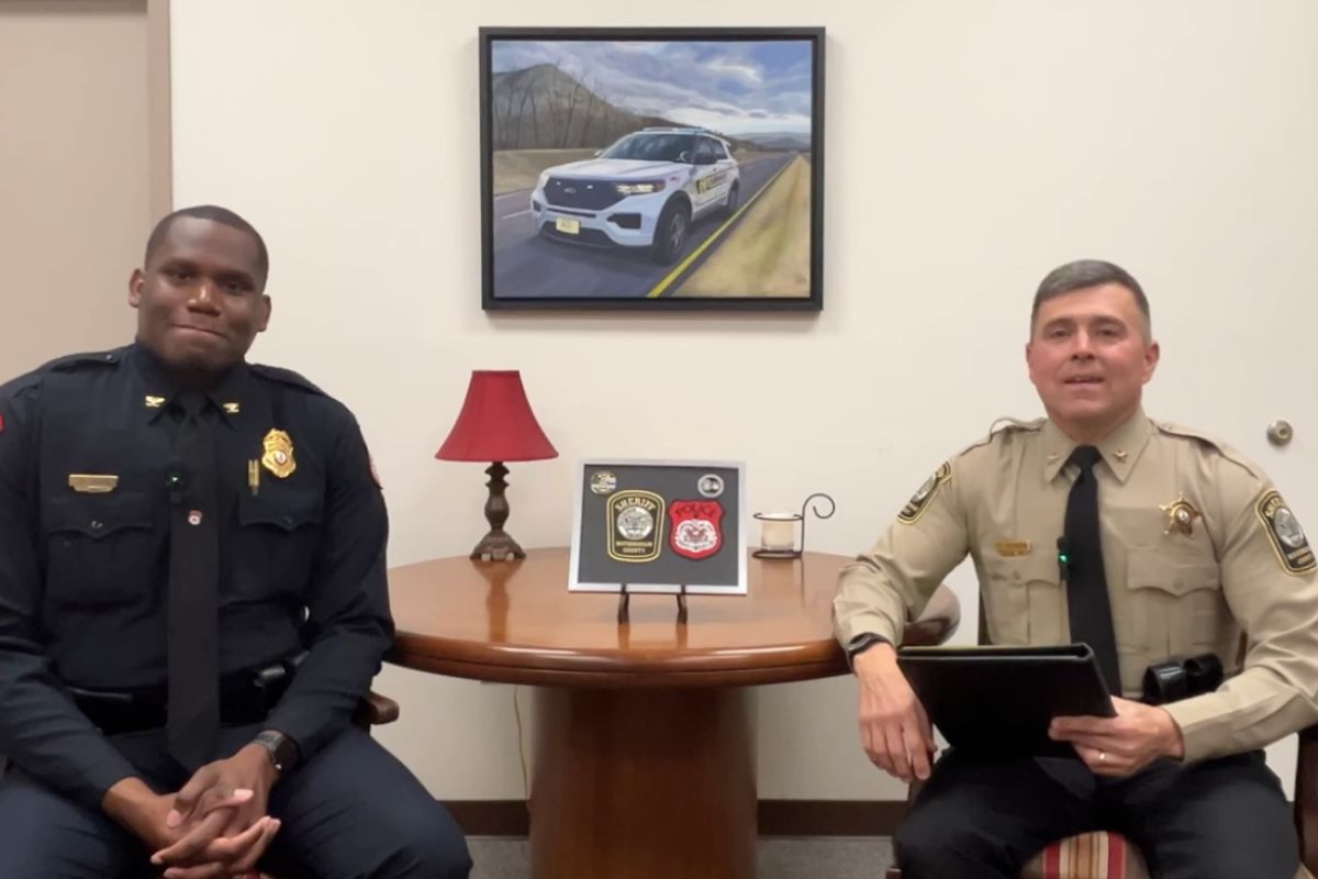 Sheriff Bryan Hutcheson (right) and HPD Chief of Police Joe Tucker (left)