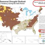 US Seasonal Drought Outlook map
