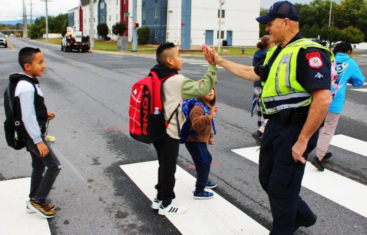 Students at Smithland Elementary School participated in Bike, Walk and Roll to School Day on October 8, 2025.