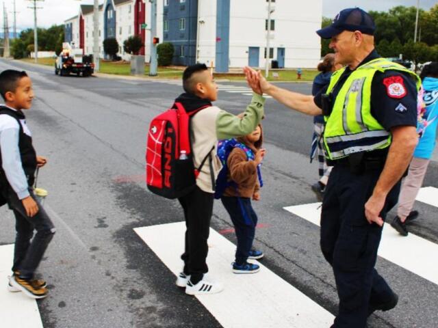 Students at Smithland Elementary School participated in Bike, Walk and Roll to School Day on October 8, 2025.