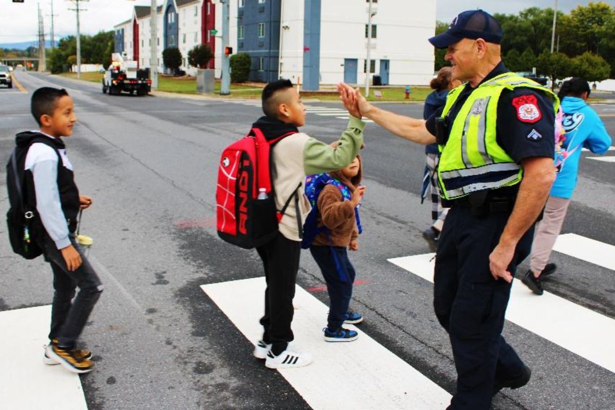 Students at Smithland Elementary School participated in Bike, Walk and Roll to School Day on October 8, 2025.
