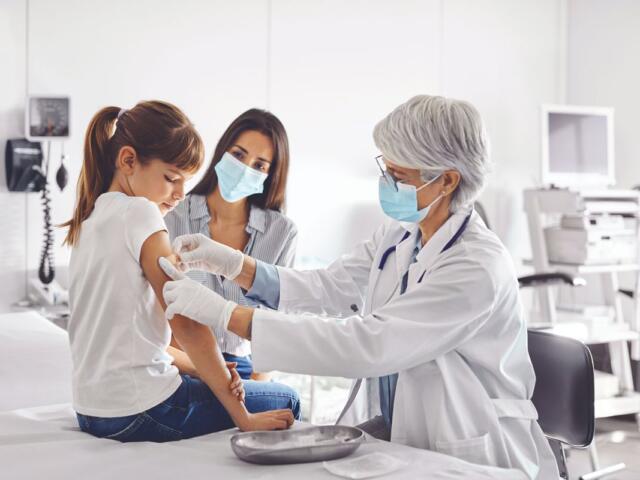 Child getting a vaccine