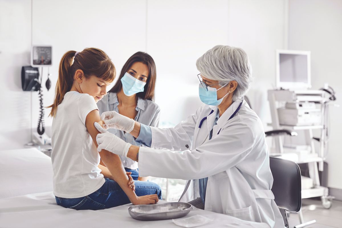 Child getting a vaccine