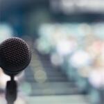 microphone at podium meeting
