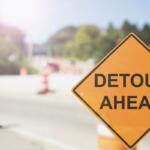 A detour sign