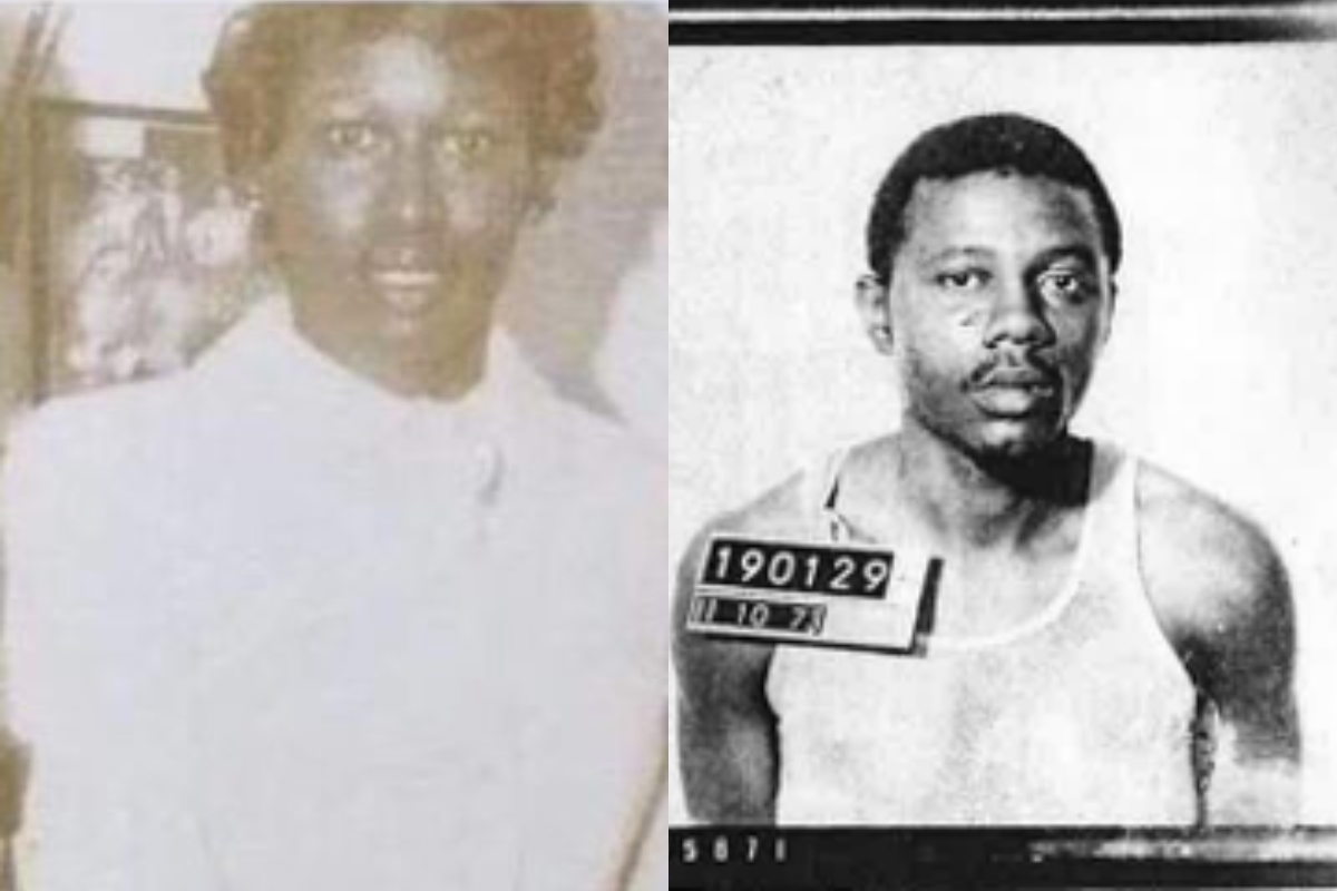 Headshot of Shirley L. Washington and mugshot of Clarence Washington.