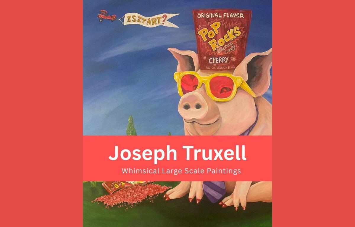 Joseph Truxell Whimsical Large Scale paintings poster