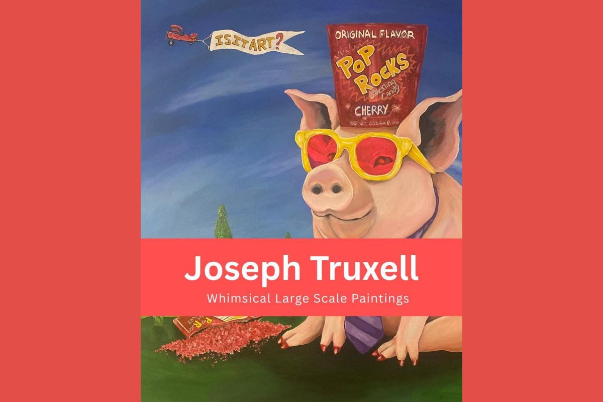 Joseph Truxell Whimsical Large Scale paintings poster