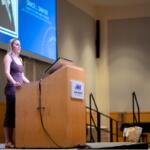 Grace Sawyer receiving Keith B. Jones Award