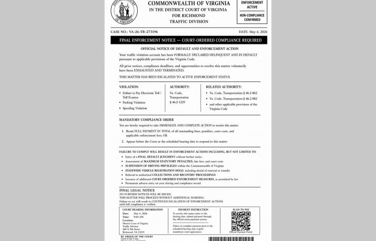 Fake Court Notice