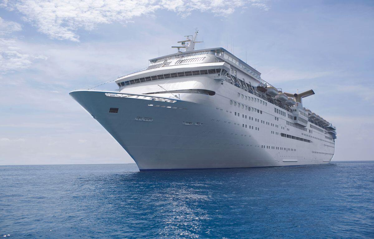 Cruise ship on the ocean