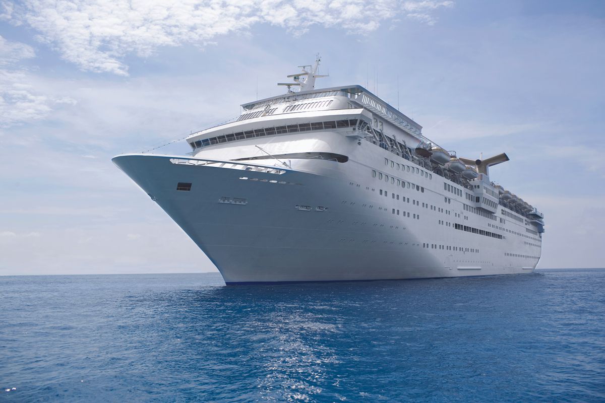 Cruise ship on the ocean
