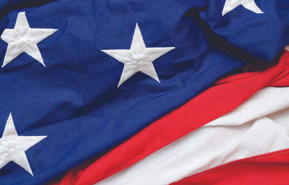 Close up of the flag of the United States