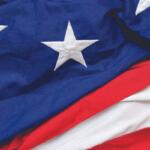 Close up of the flag of the United States