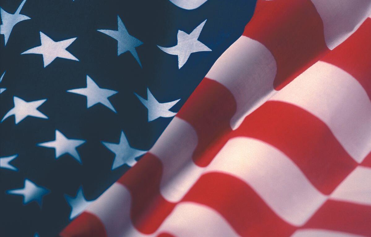 Close up of American flag